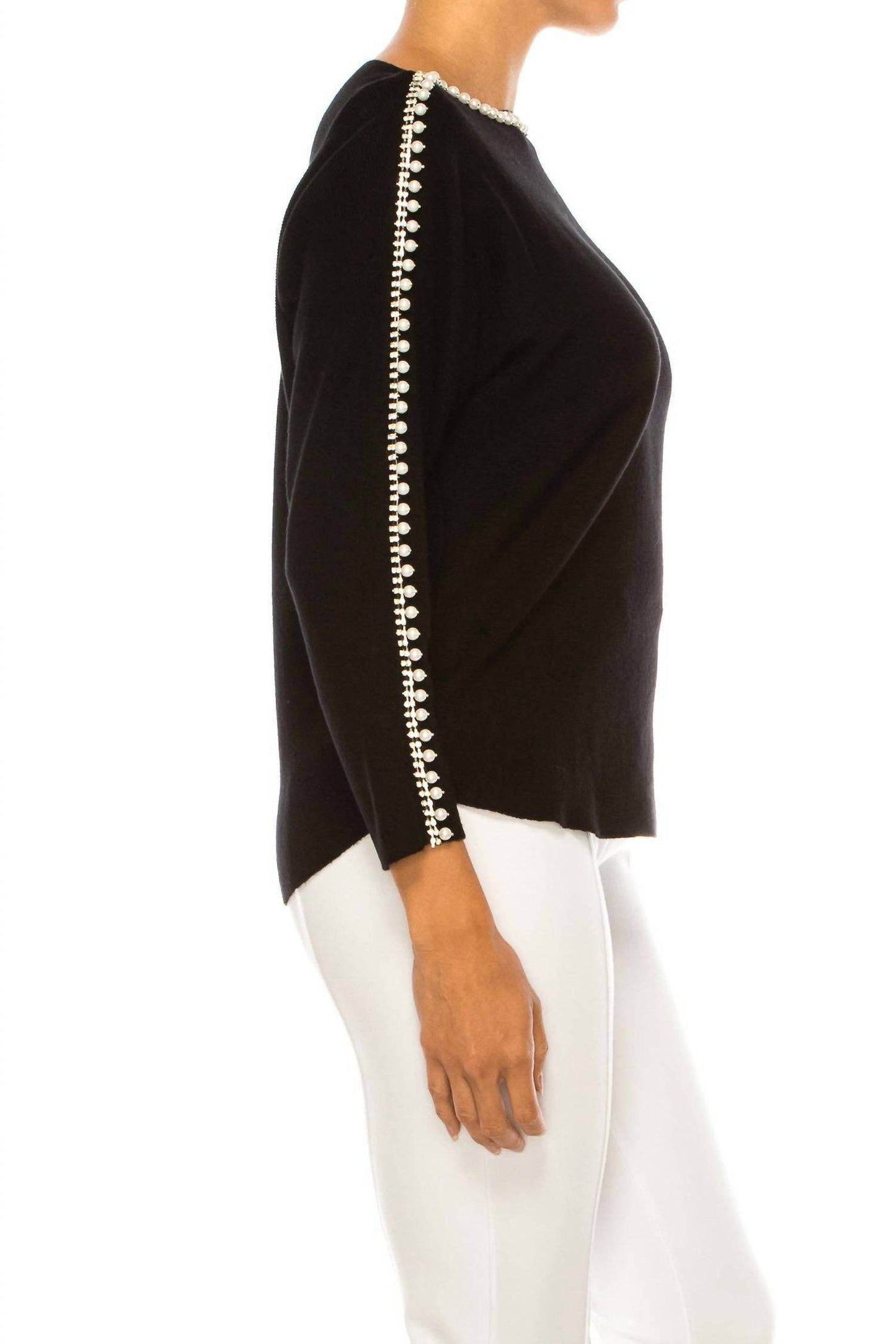 New Yorker's Apparel - Liv Rhinestone Pearl Sweater - Rack Hunt -