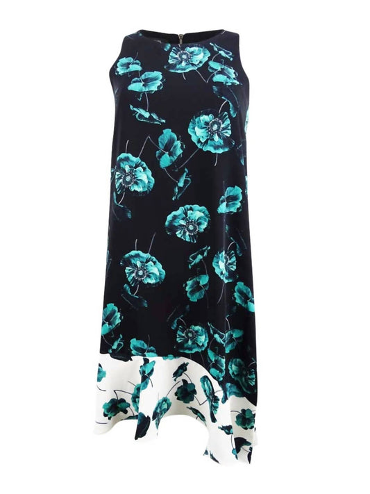 Women's Floral Asymmetric Wear To Work Dress