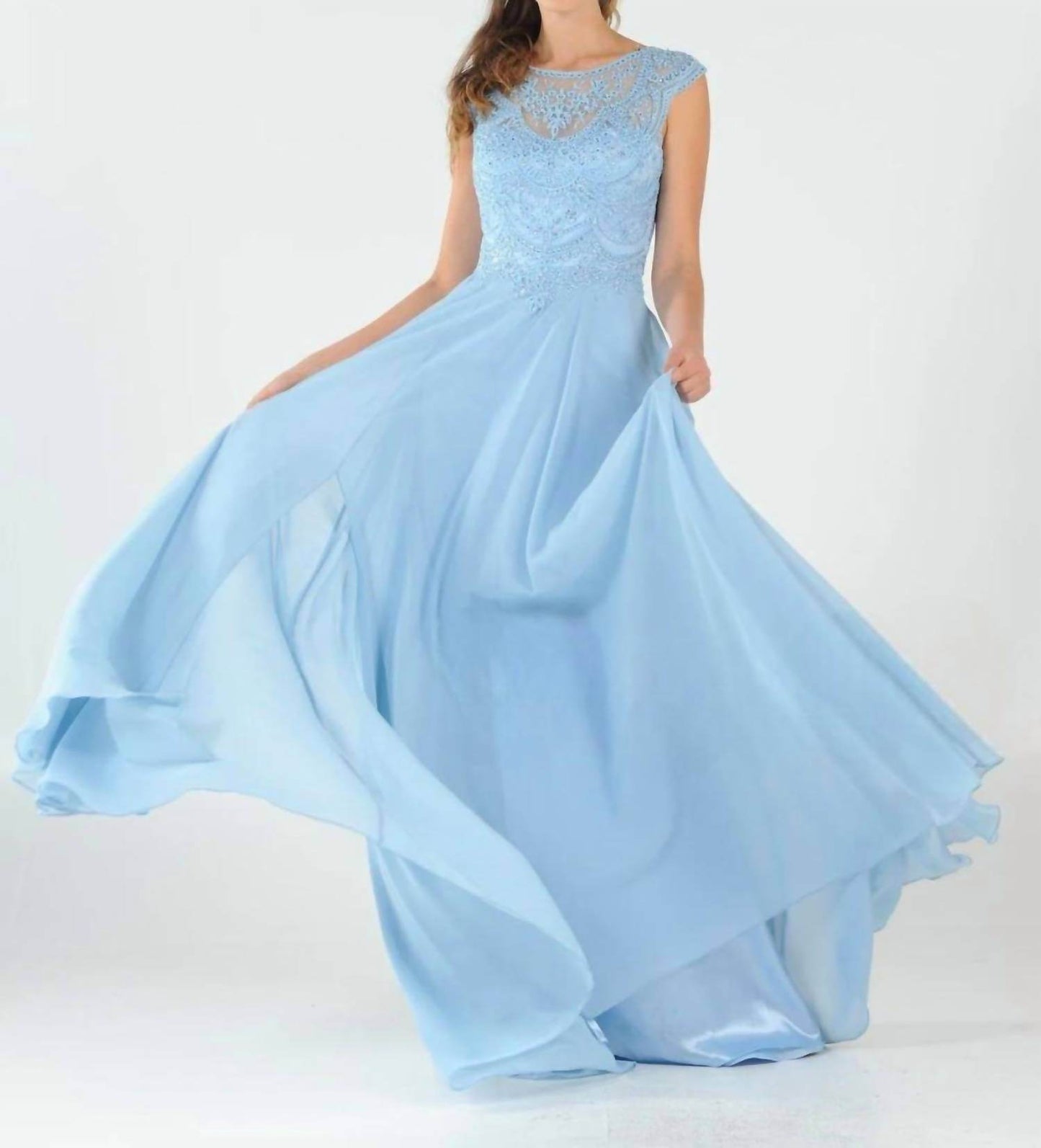 Poly USA - Long Embroidered Cap Sleeve Dress - Rack Hunt