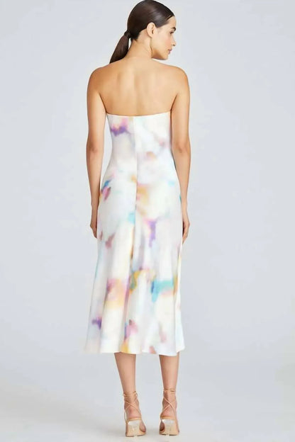 ML Monique Lhuillier - Women's Annika Satin Midi Dress - Rack Hunt
