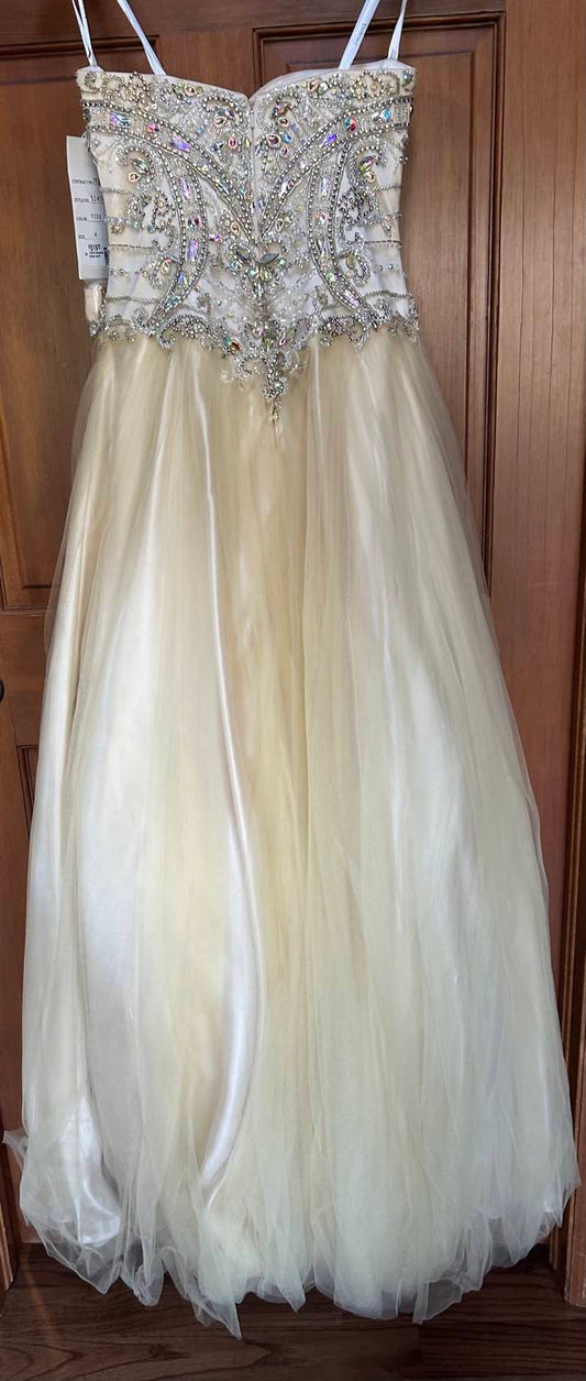 Women's Strapless Illusion Gown