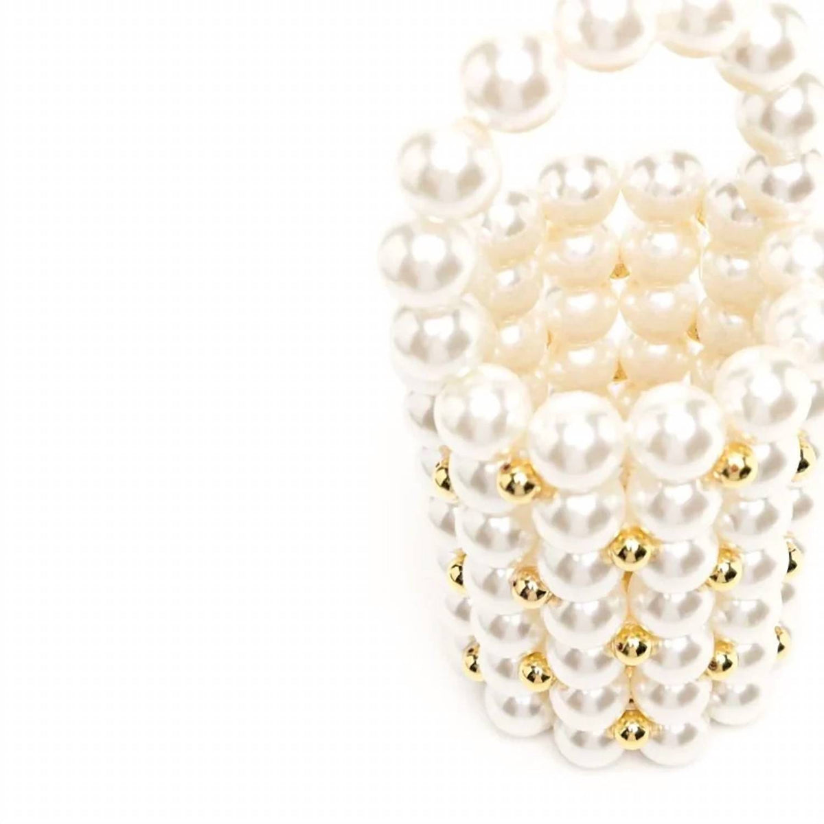 Women's Mini Pearls Evening Bucket Bag