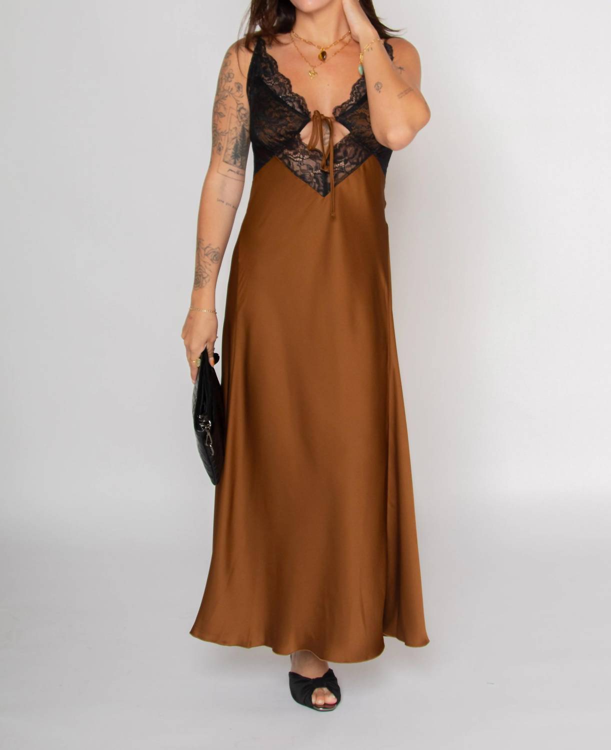 Lace Satin Slip Dress