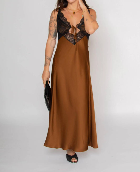 Lace Satin Slip Dress