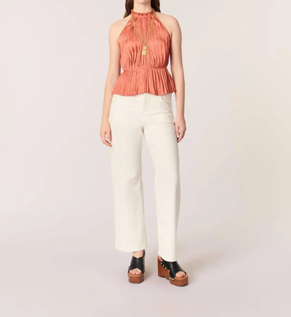 Maje - Leville Pleated Halter Top - Rack Hunt