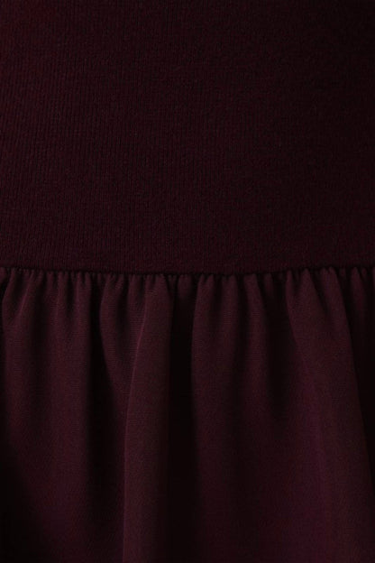 Round Neck Mix Midi Dress