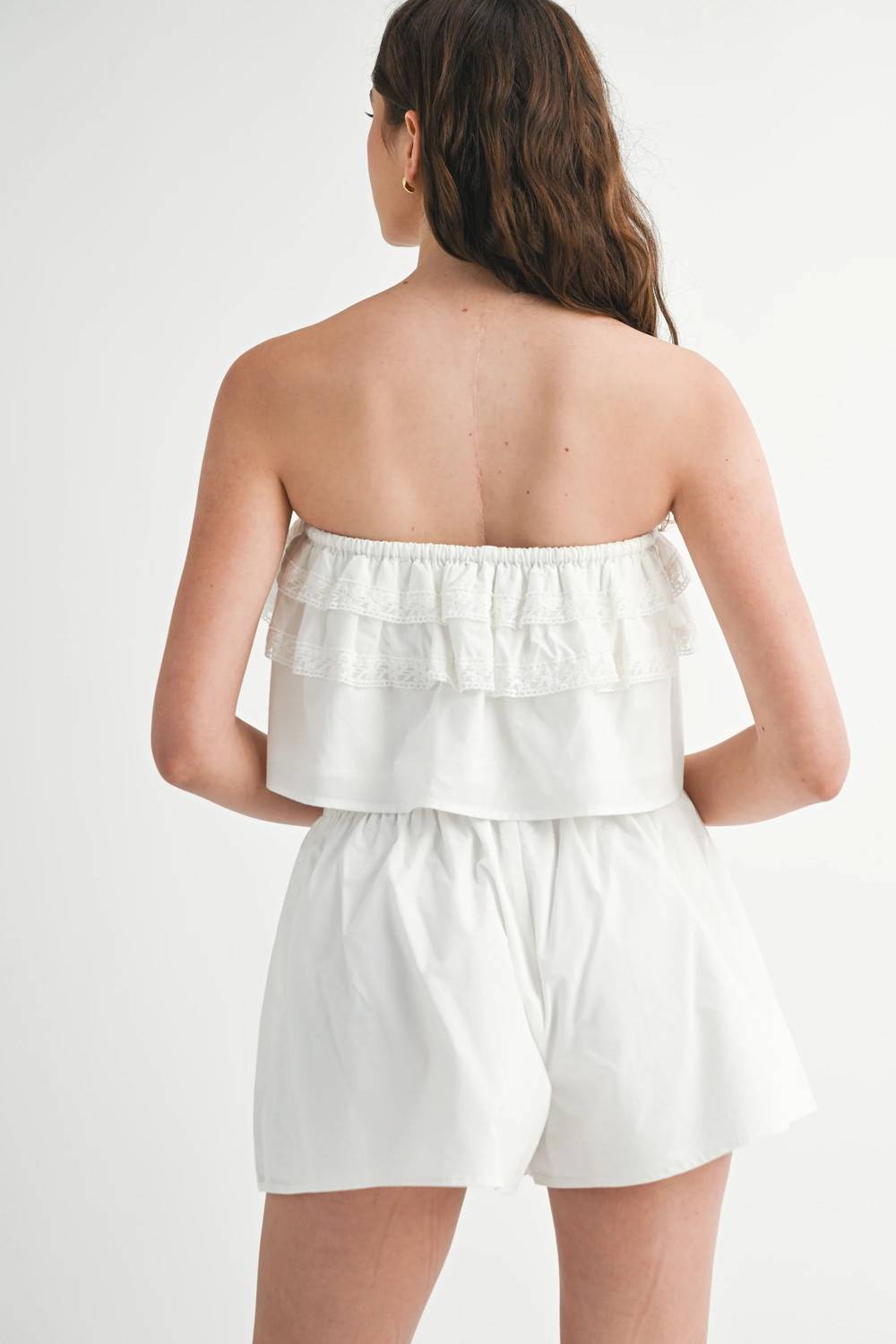 Mary Catherine Ruffle Lace Top & Shorts Set