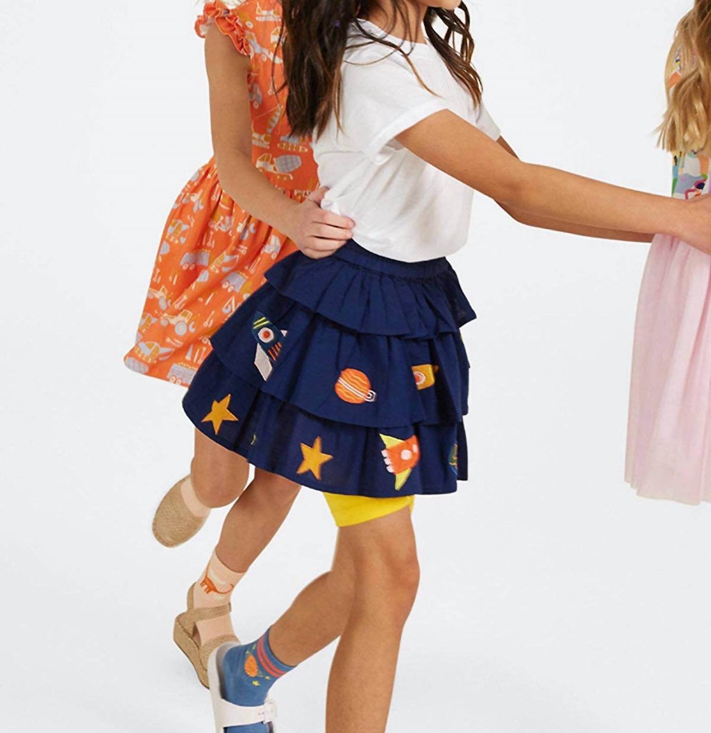 Piccolina kids - Girl's Chambray Appliqué Skirt - Rack Hunt -