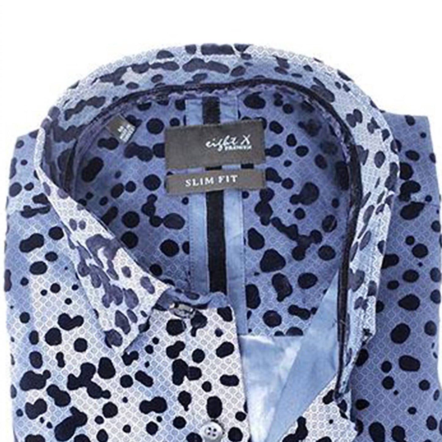 Men's Button Down Shirt With Dot Flocking