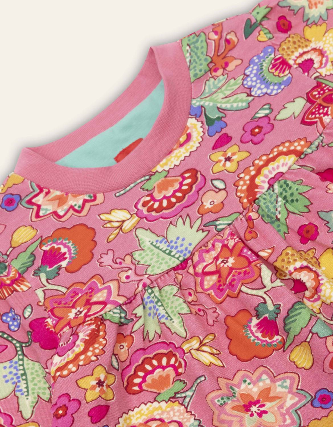 Girl's Dwarf Long Sleeve Floral Dress