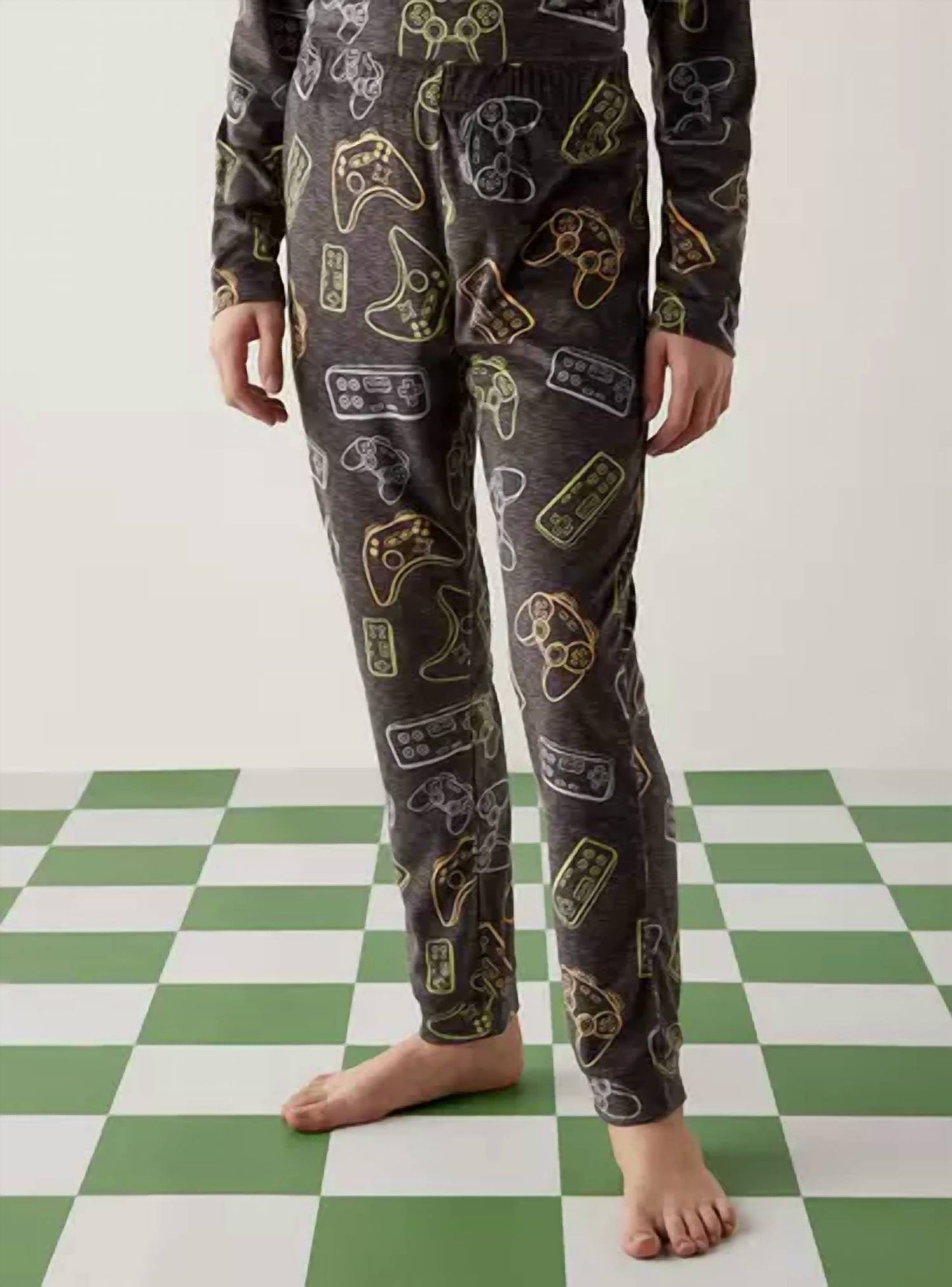 All-over Gaming Print T-shirt And Pajama Set