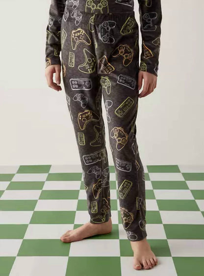All-over Gaming Print T-shirt And Pajama Set