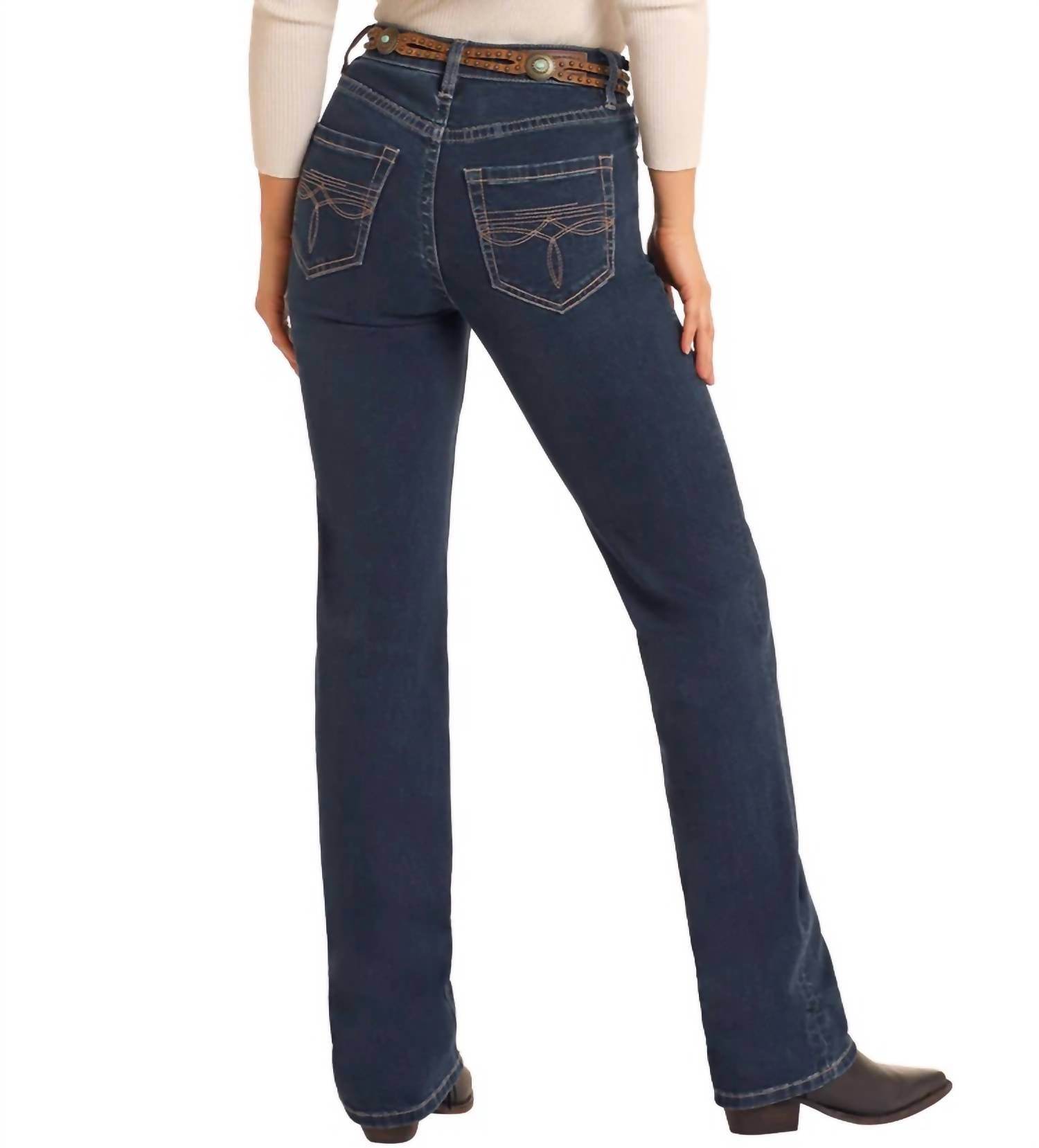 Rock & Roll Cowgirl - Boot Stitch High Rise Jean - Rack Hunt