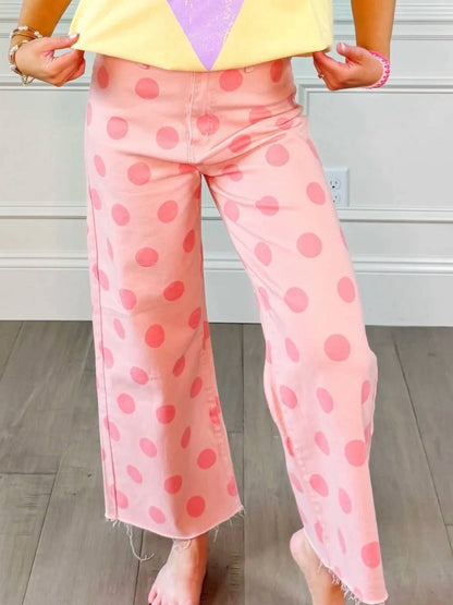 Women's Blush Polka Dot Pants