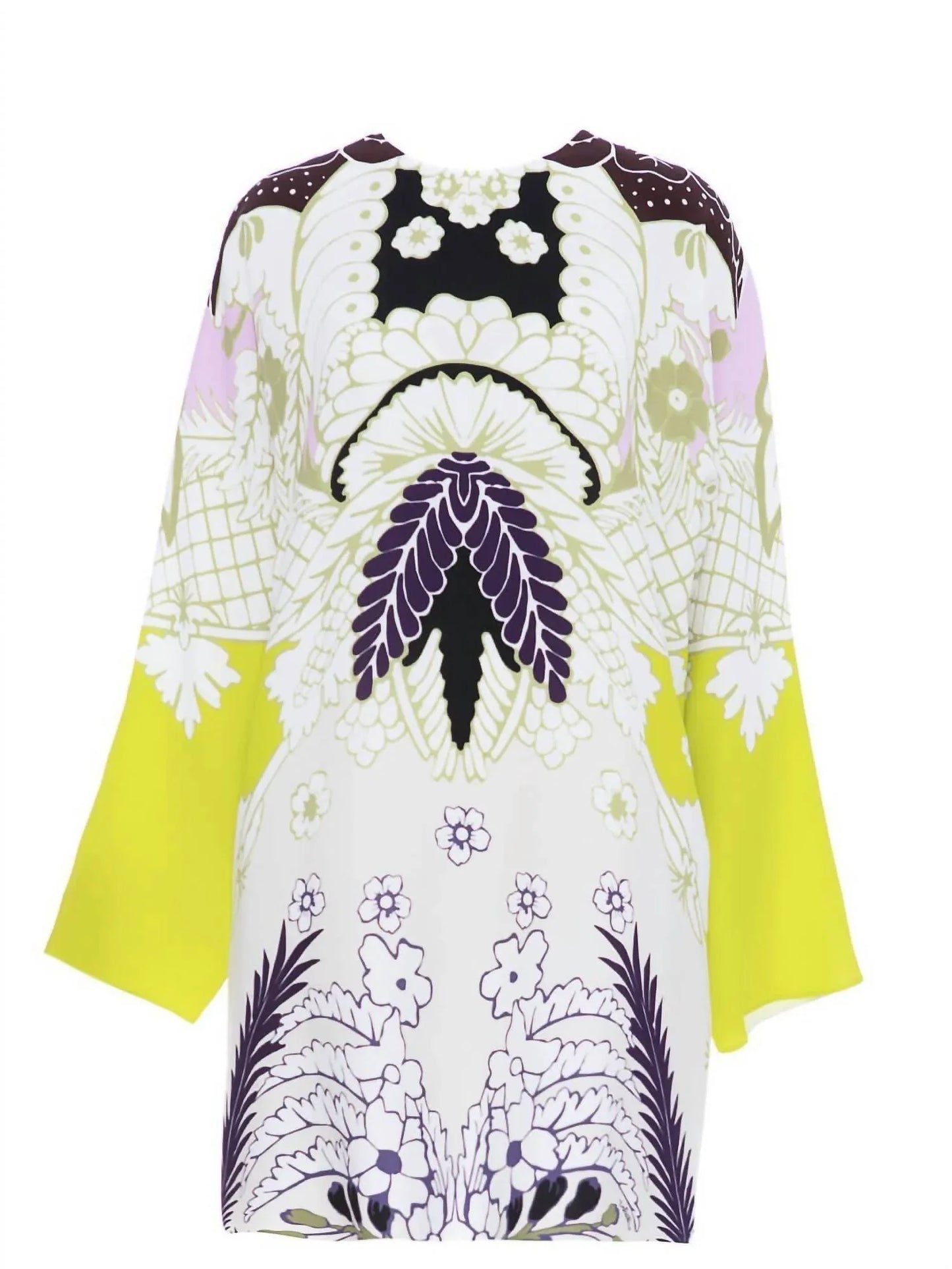 Valentino - Long Sleeve Printed Dress - detail view - Rack Hunt