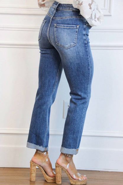 Riley High Waisted Straight Leg Jeans