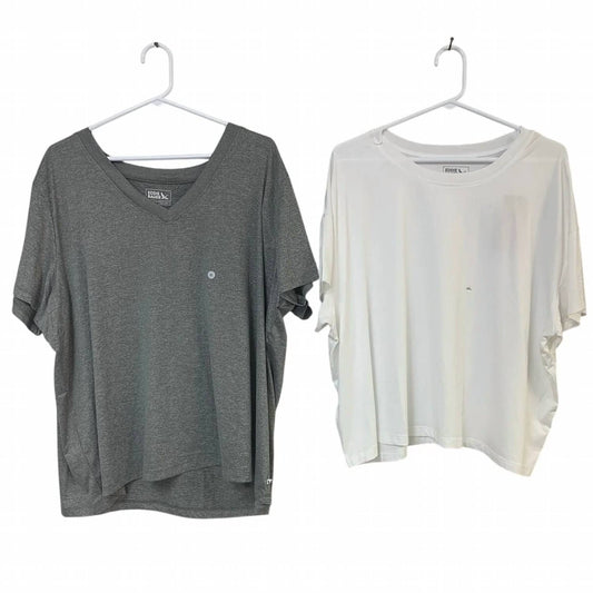 Women's Surreal Travel Crew V-neck Two-piece Tee - Plus