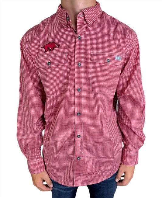 Arkansas Frat Gingham Shirt