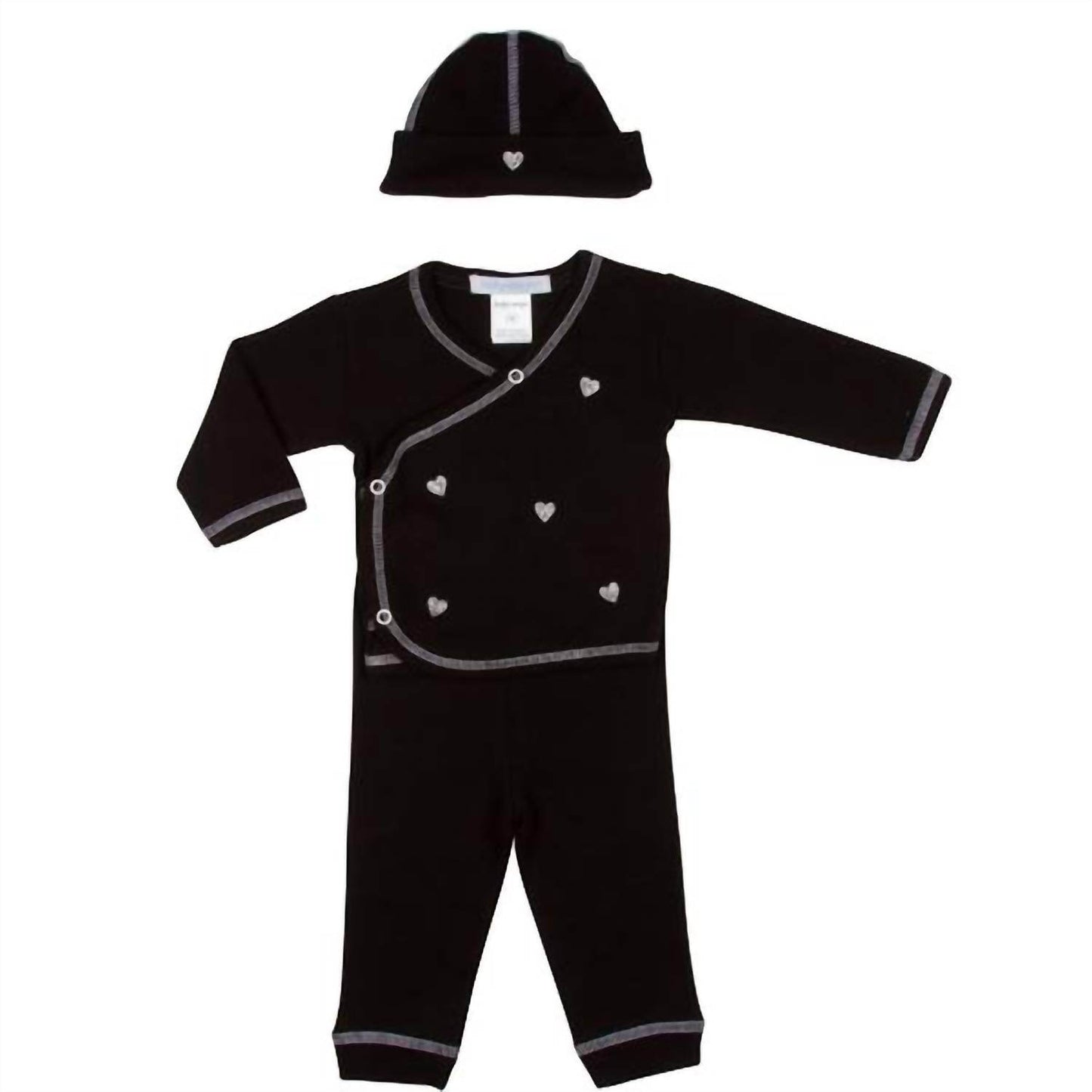 Baby Steps - Baby Girls Emma 3 Pc. Set With Silver Hearts - Rack Hunt -