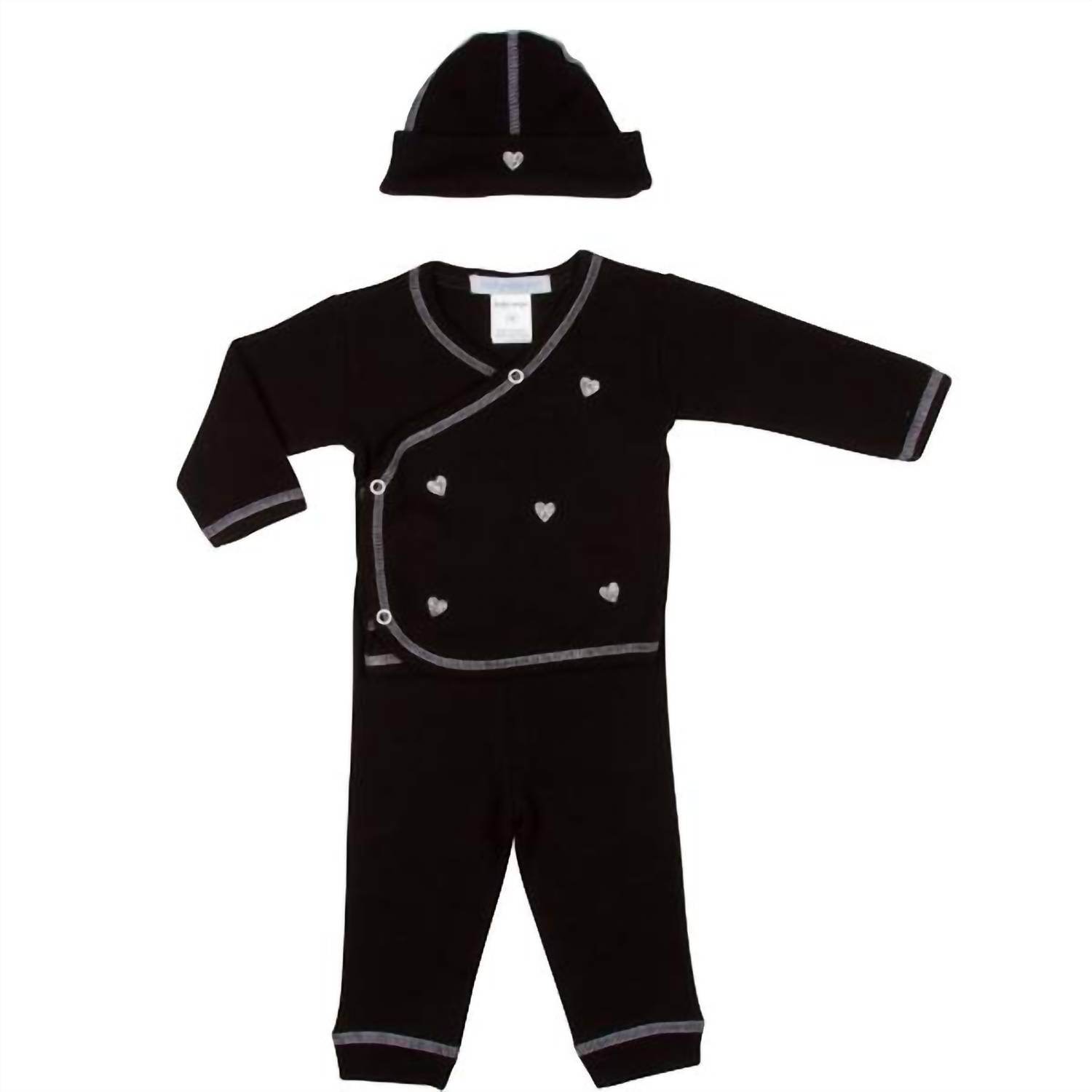 Baby Steps - Baby Girls Emma 3 Pc. Set With Silver Hearts - Rack Hunt -