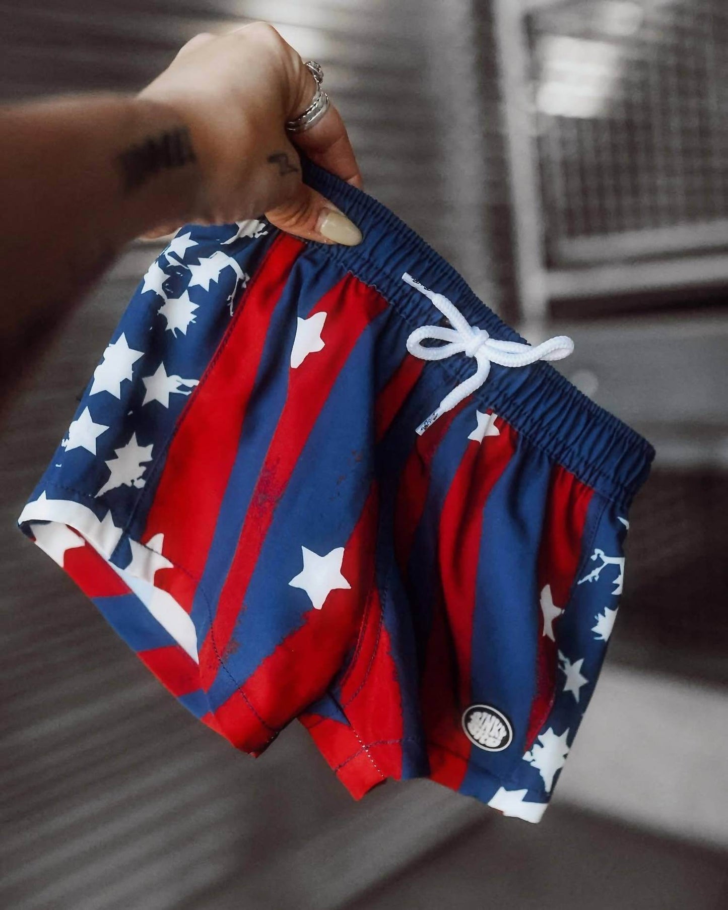 BinkyBro - Boy's Star Spangled Swim Trunks - Rack Hunt -