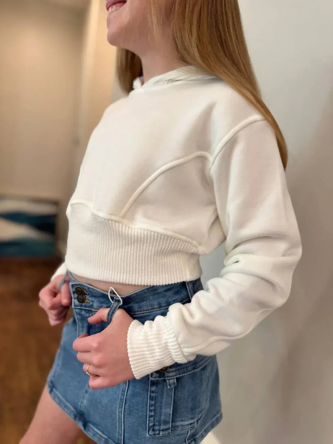 Love Daisy - Girls' Crop Hoodie Sweater - Rack Hunt