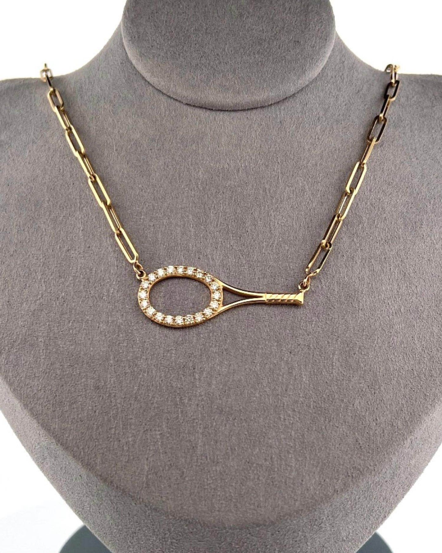 Love Love Tennis - Women's Big Diamond Box Chain Necklace - Rack Hunt