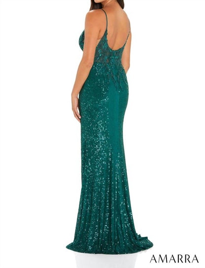 Sequin Fitted Gown