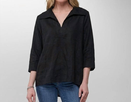 High Low Collar Top