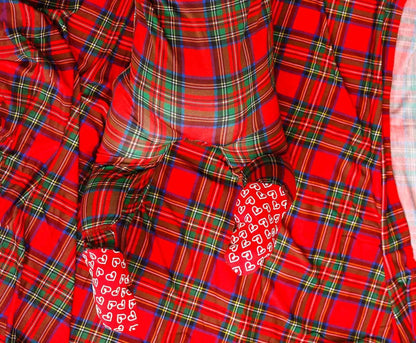 Plaid December Zippered Footie