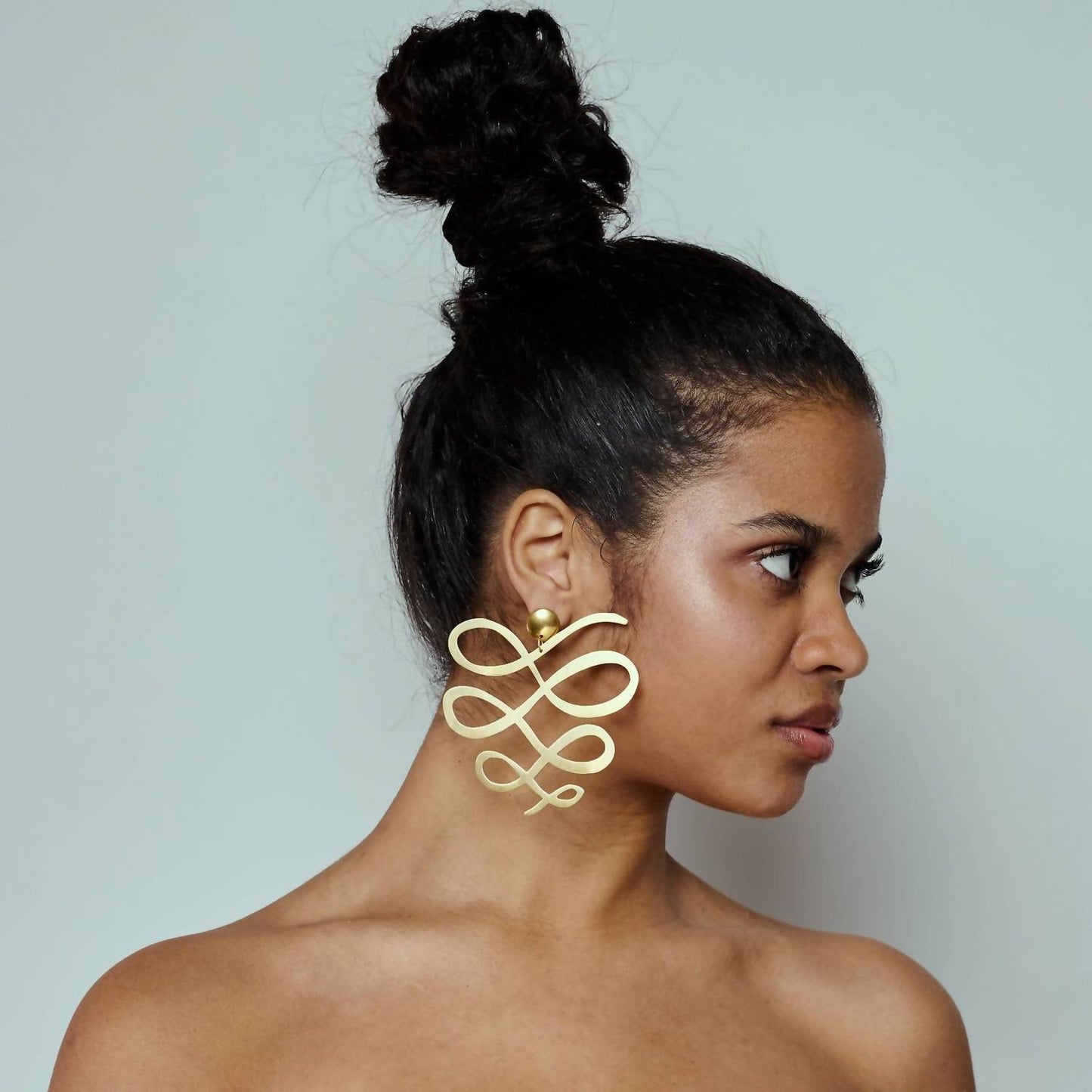 Women's Clip On Squiggle Dangle Earrings