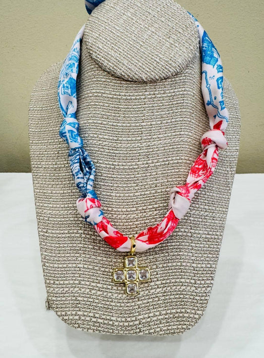 Deep South Originals - Women's Diamond Square Scarf Necklace - Rack Hunt