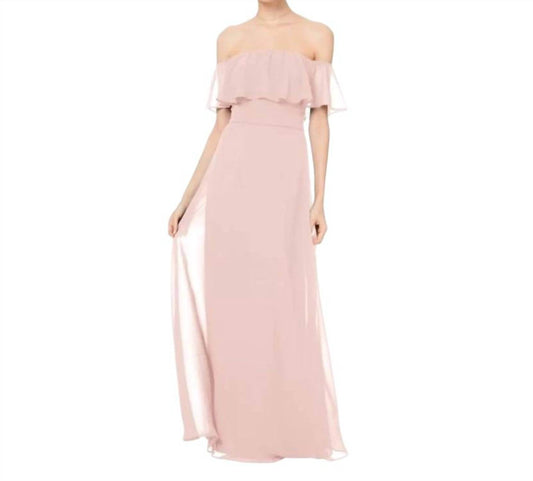 Bill Levkoff - Off The Shoulder Chiffon Bridesmaid Dress - Rack Hunt