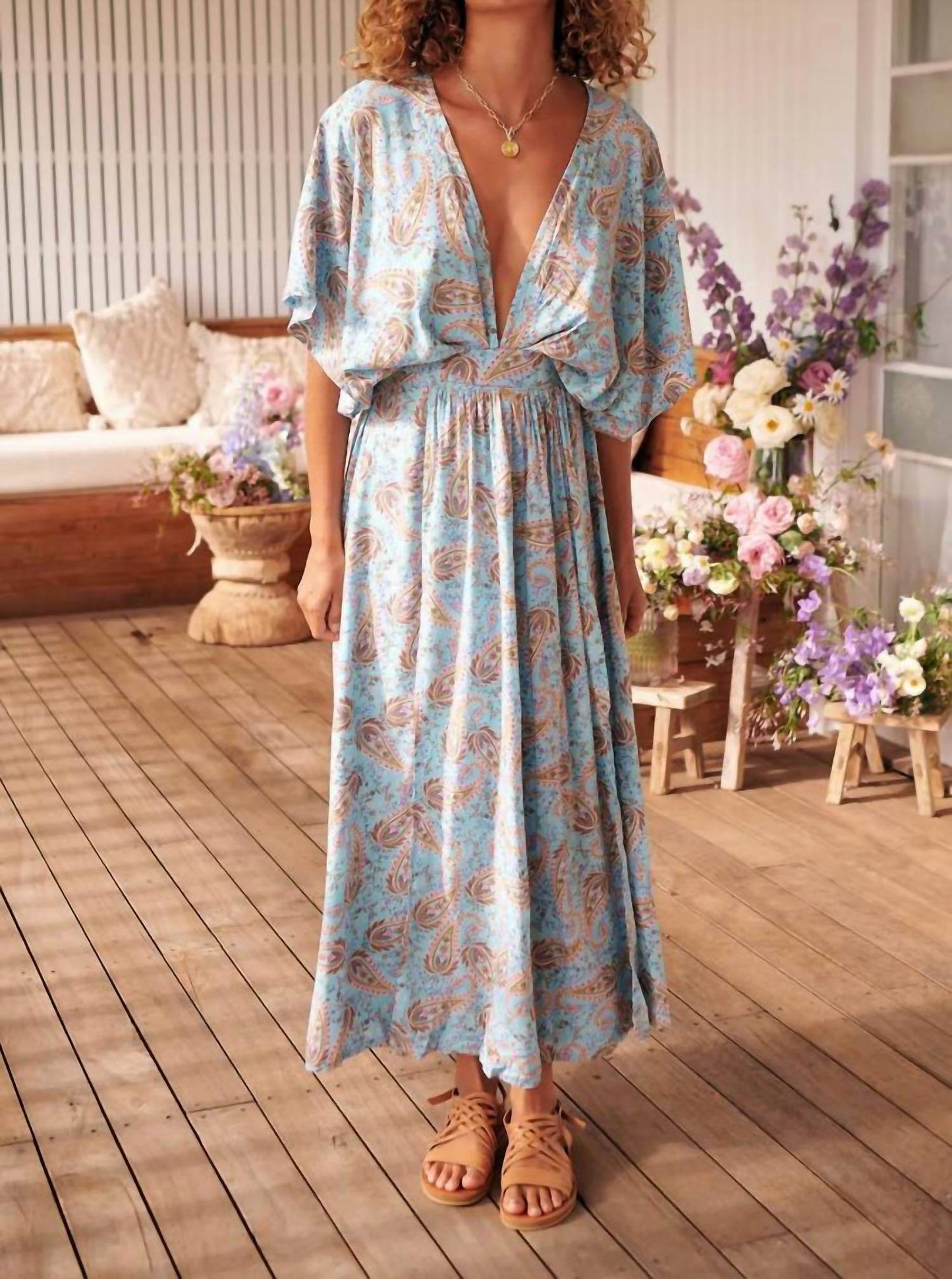 Jaase - Lailah Print Fields Maxi Dress - Rack Hunt -