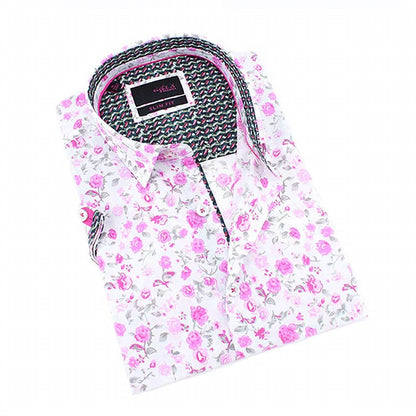 Rose Print Short Sleeve Shirt