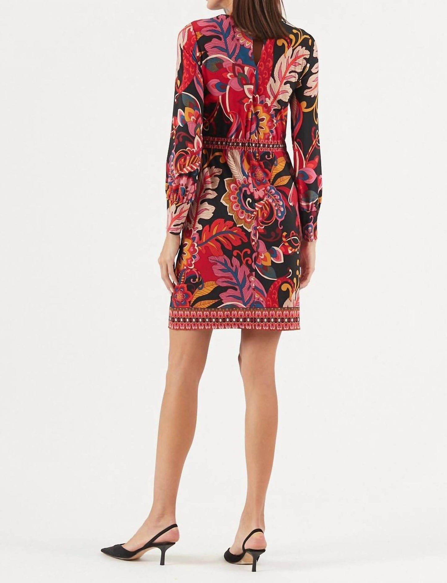 Clover and Sloane - Floral Belted Long Sleeve Dress - Rack Hunt