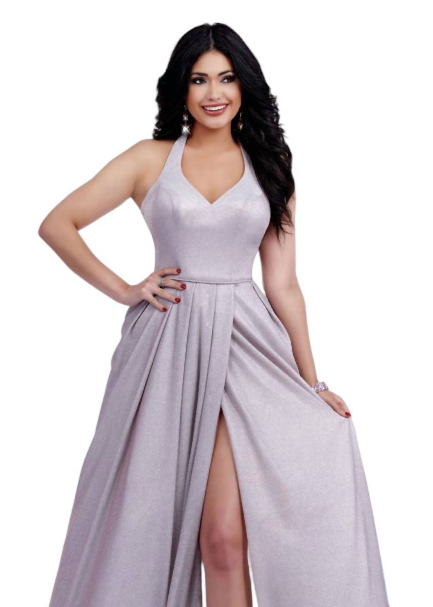 Shimmered Jersey Maxi Dress