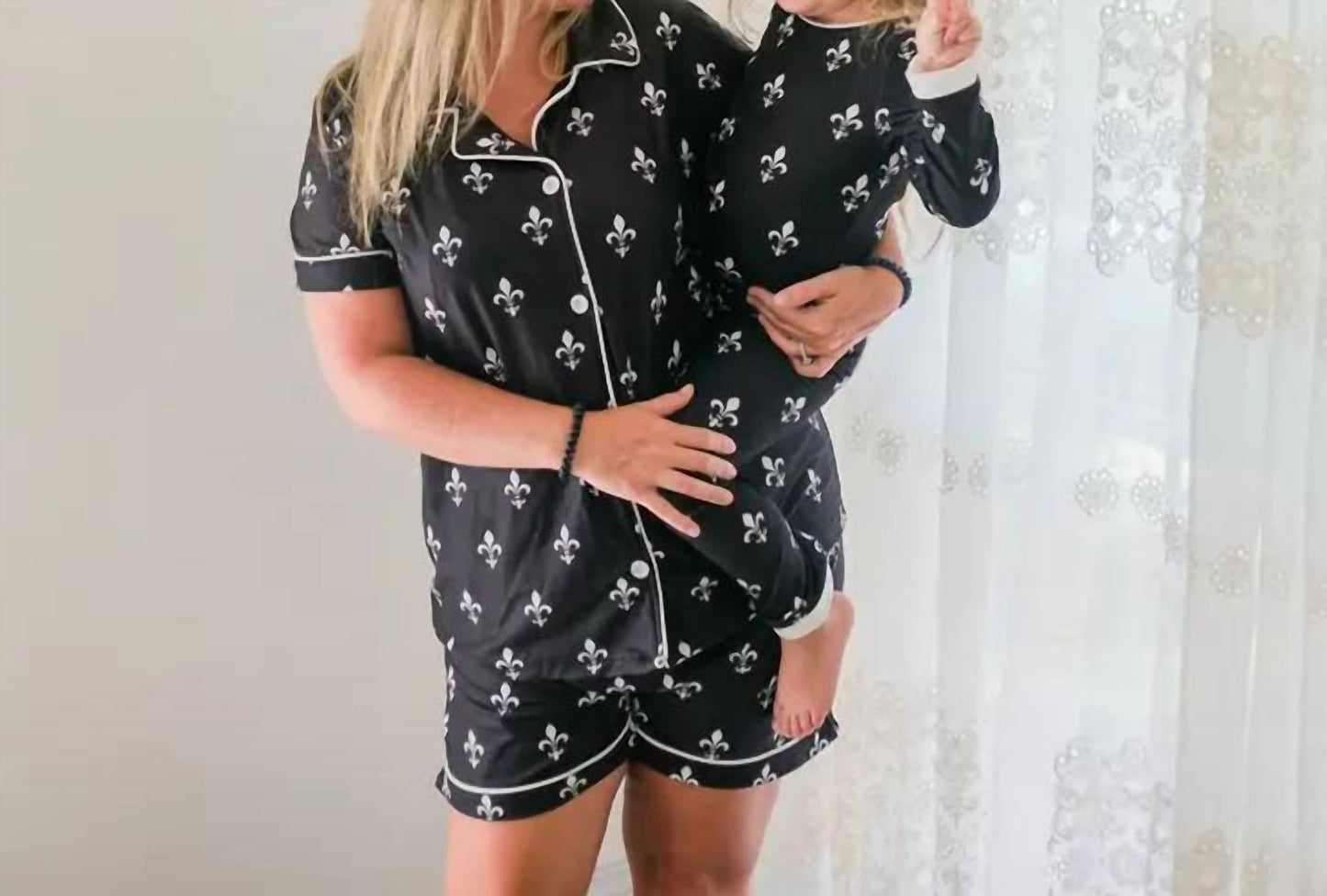 Fleur De Lis Button Down Shirt Pajama