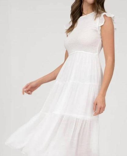Smocked Tiered Midi Dress