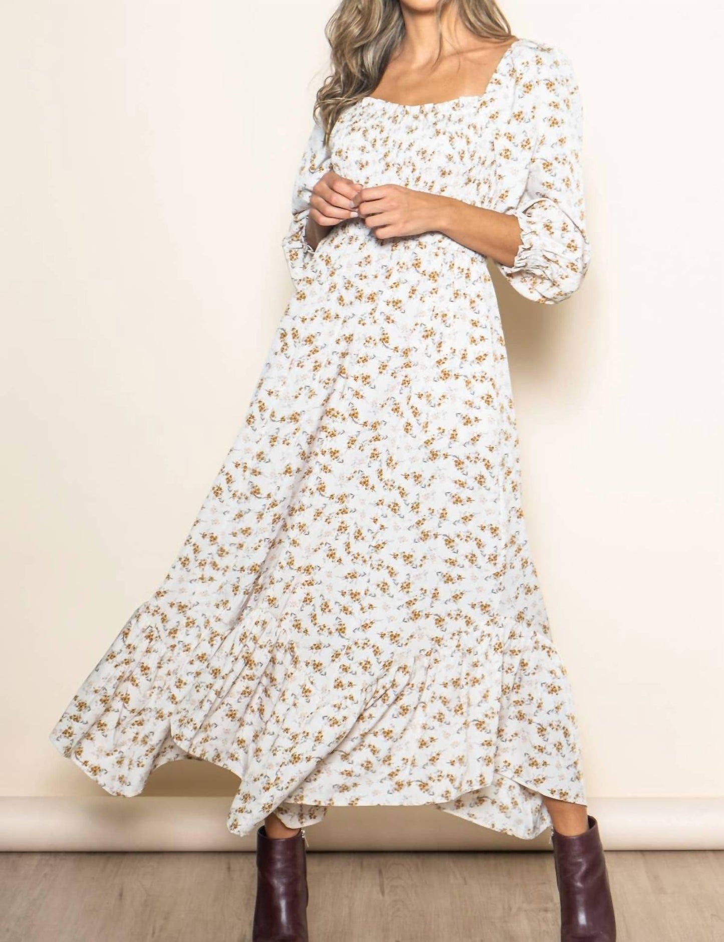 Women's Romantic Floral Maxi Dress