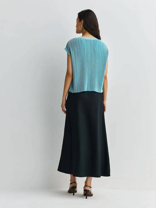 Cedre Pleated Satin Top