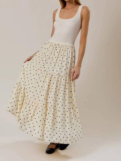 Mixed Media Dotted Dress