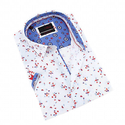 Rose Print Short Sleeve Shirt