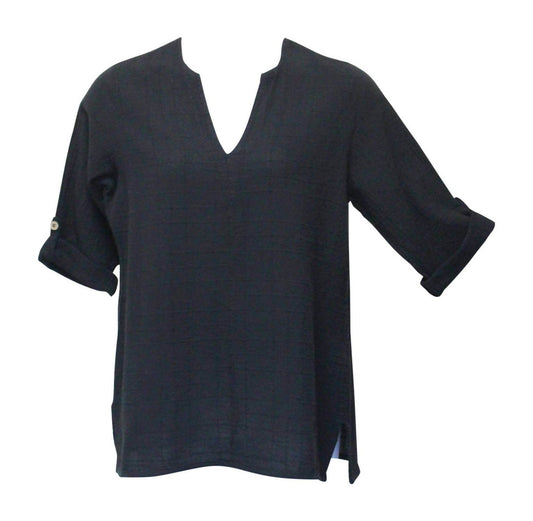 Ezze Wear - Women's Dotty Gauze Cotton Teah Top - Rack Hunt