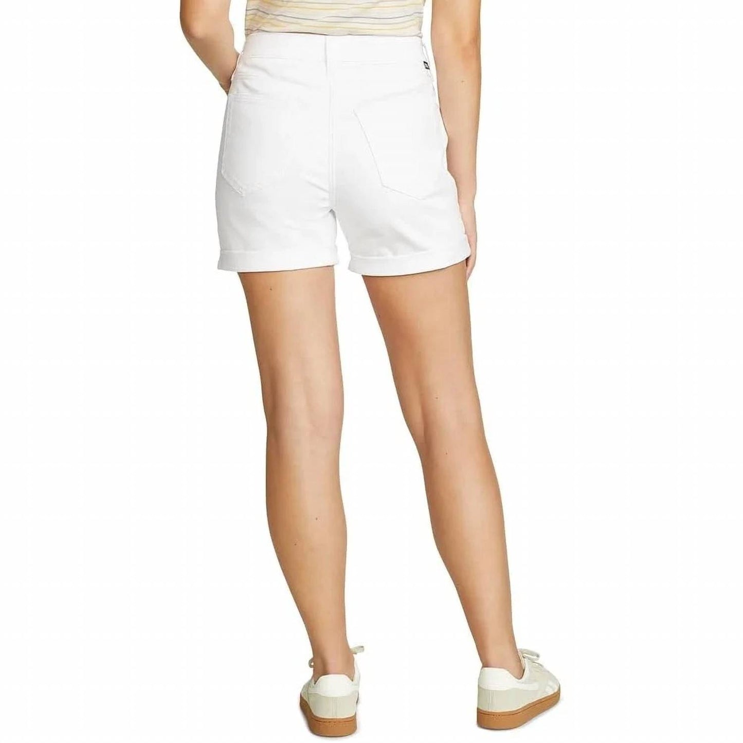 Boyfriend Rolled Relaxed Fit Mid-rise Shorts