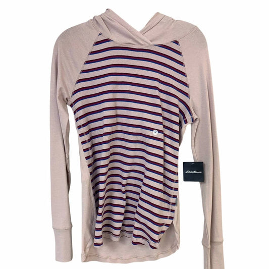 Women's Striped Pullover Hooded Tee