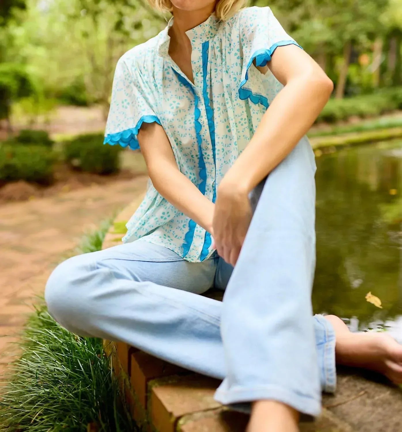 BROOKS AVENUE - Parham Button Front Blouse - Rack Hunt
