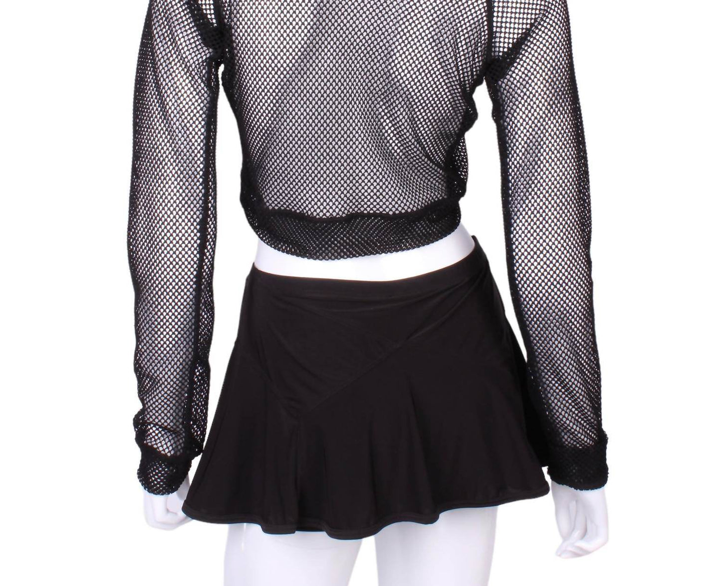 Love Love Tennis - Women's Fishnet Straight Back Vee Crop Top - Rack Hunt