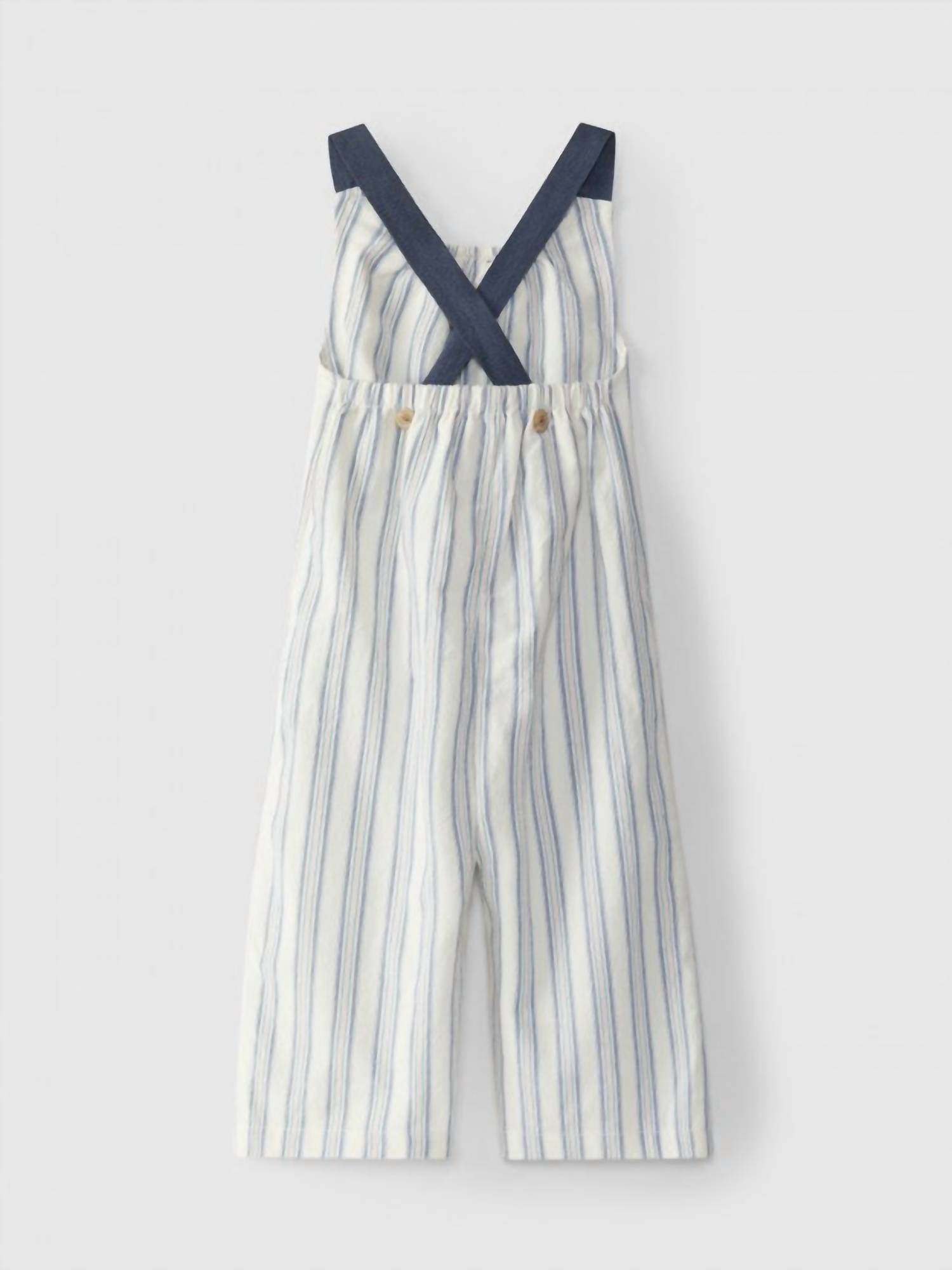 Laranjinha - Girl's Striped Dungarees - Rack Hunt -