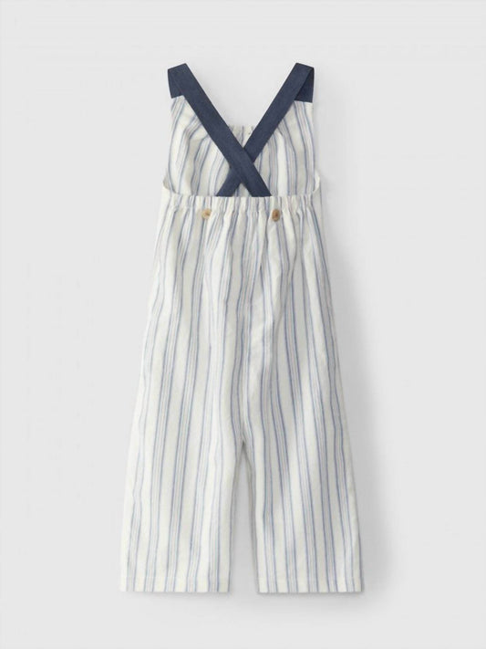 Laranjinha - Girl's Striped Dungarees - Rack Hunt -